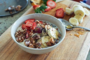 Quinoa, buckwheat & mixed seed porridge